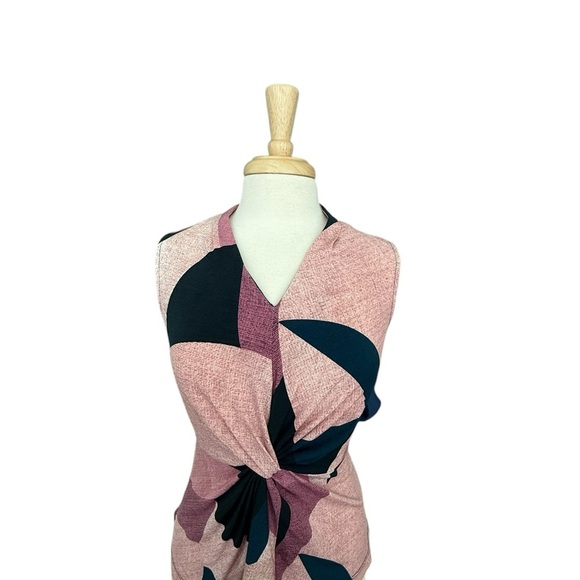 Donna Karan Patchwork Pink Cotton Sleeveless Top Size Small - Picture 2 of 8